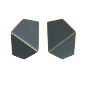 Lisa Kroeber Folded Wide kõrvarõngad – tumehall