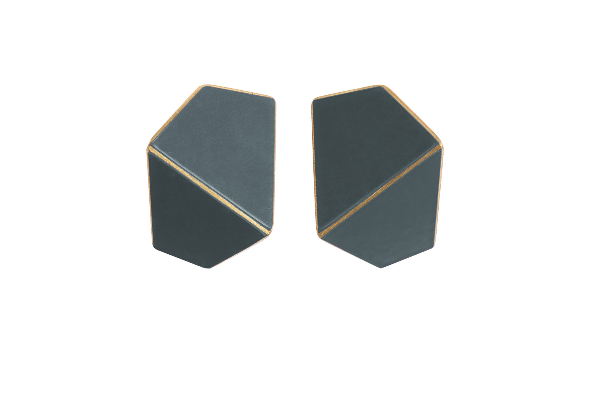 Lisa Kroeber Folded Wide kõrvarõngad – tumehall