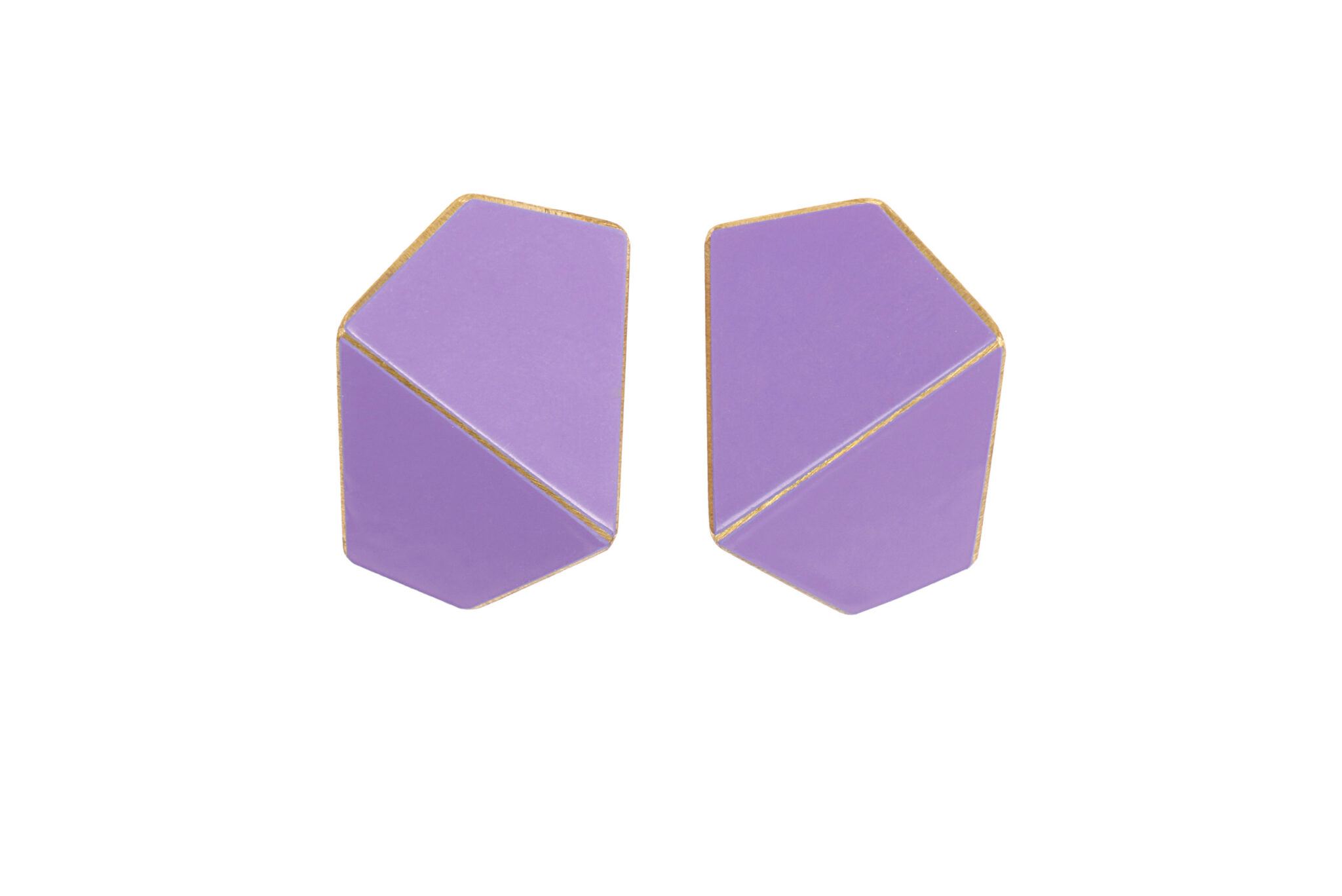 Lisa Kroeber Folded Wide kõrvarõngad – lilla
