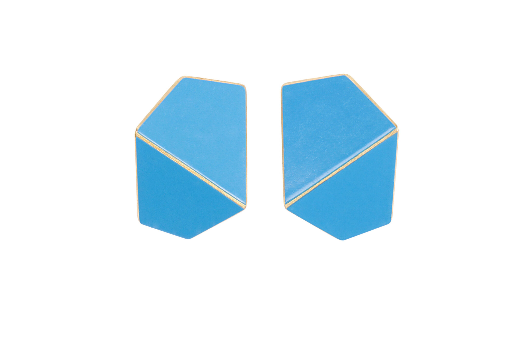 Lisa Kroeber Folded Wide kõrvarõngad – helesinine