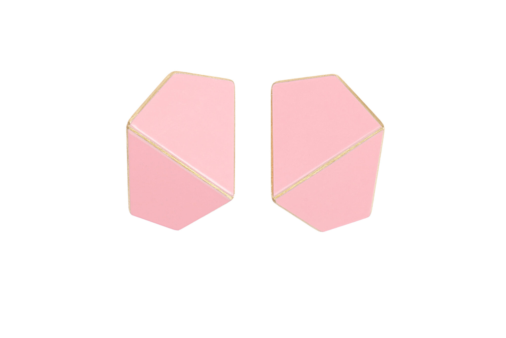 Lisa Kroeber Folded Wide kõrvarõngad – roosa