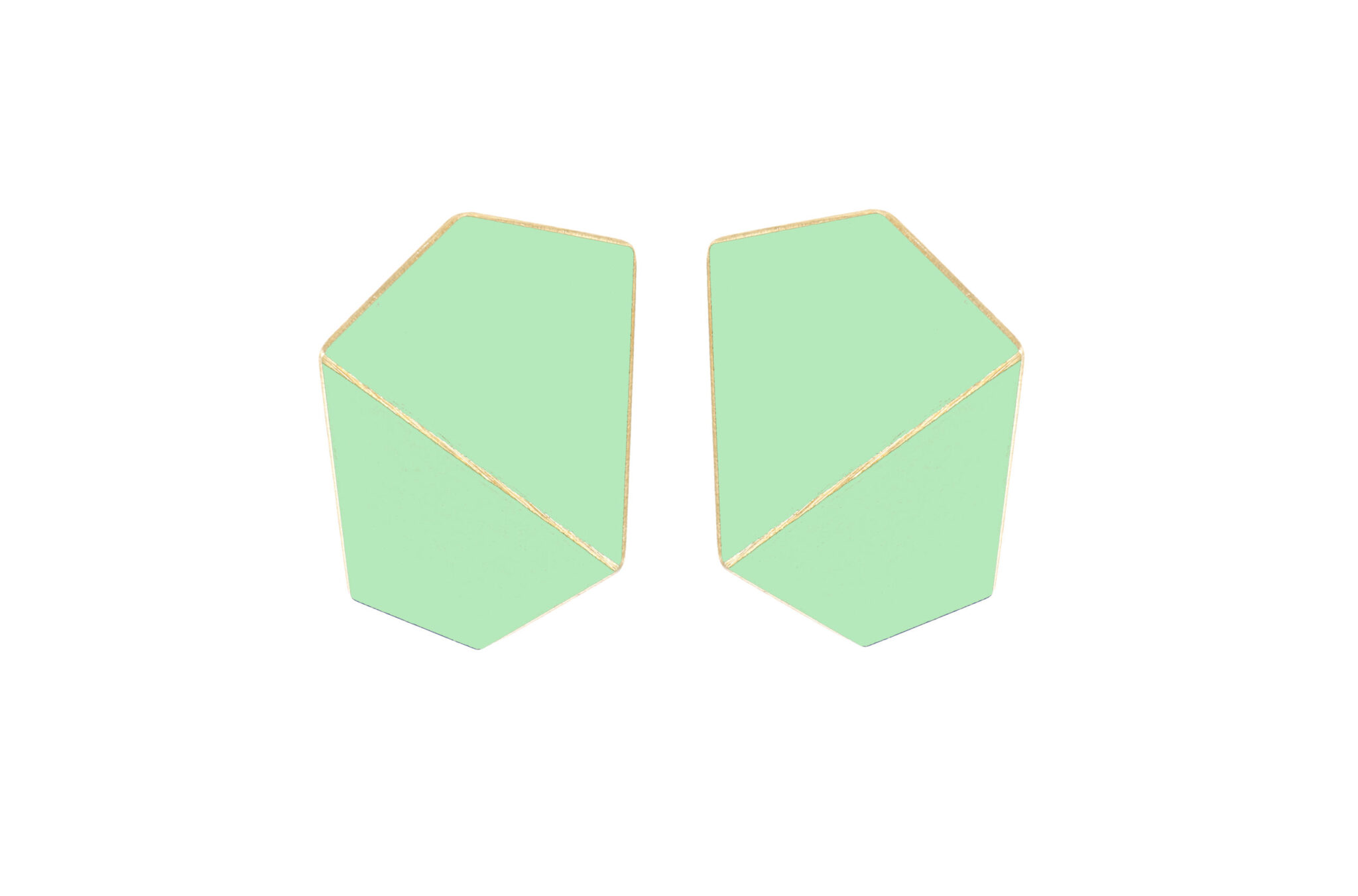 Lisa Kroeber Folded Wide kõrvarõngad – heleroheline