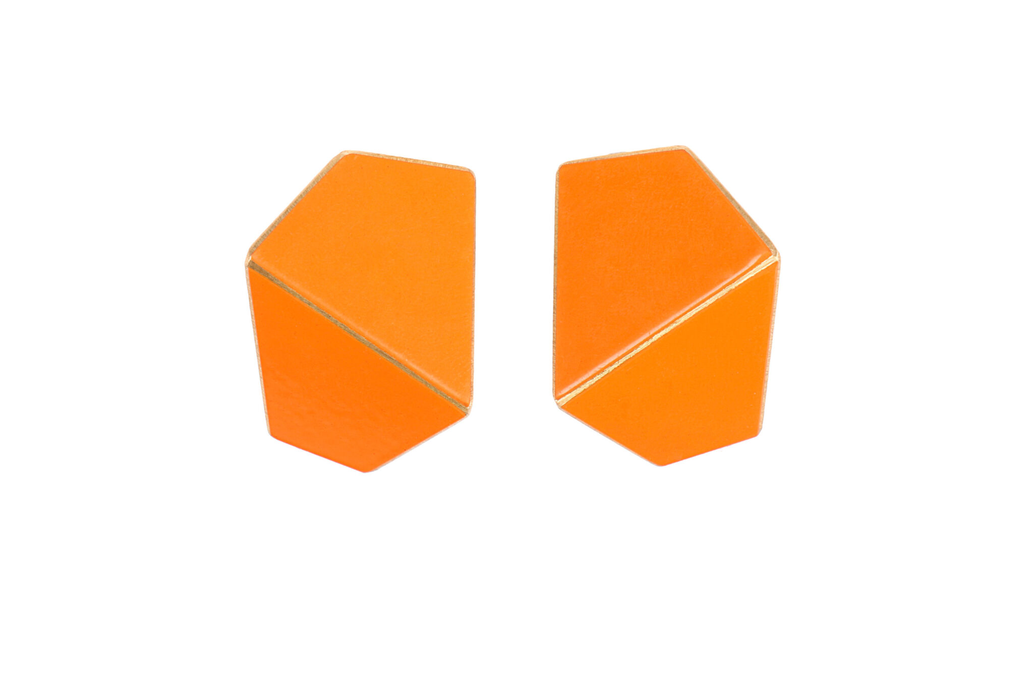Lisa Kroeber Folded Wide kõrvarõngad – oranž