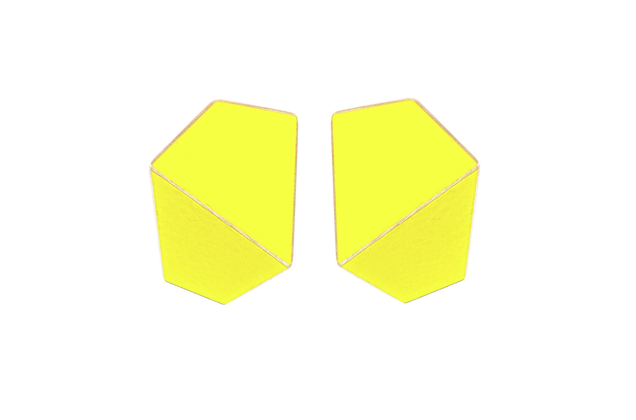 Lisa Kroeber Folded Wide kõrvarõngad – kollane
