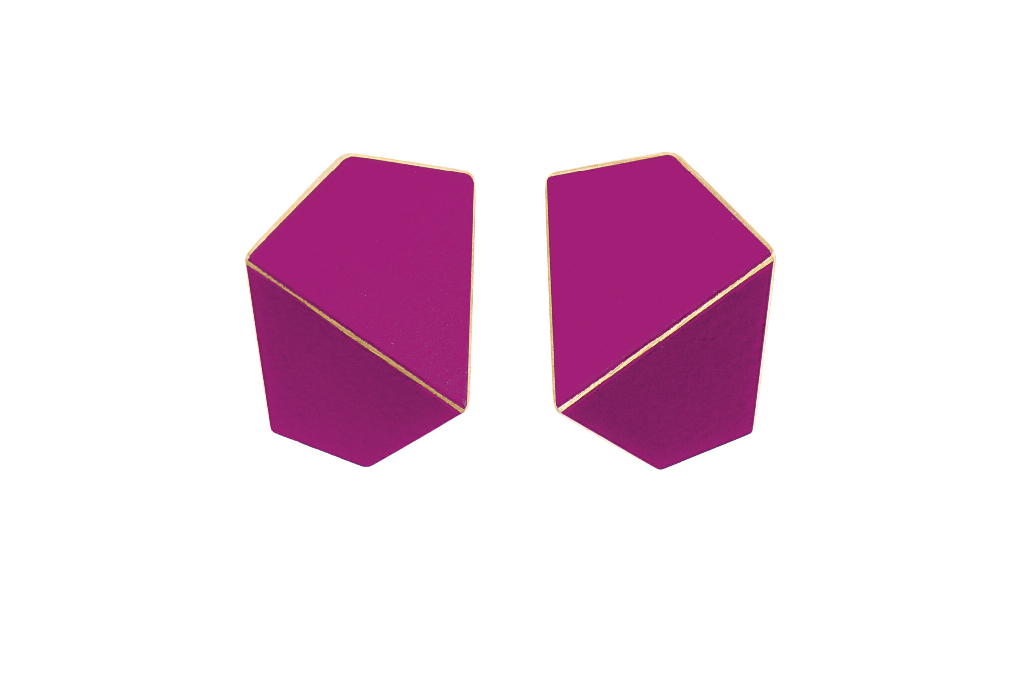 Lisa Kroeber Folded Wide kõrvarõngad – tumelilla