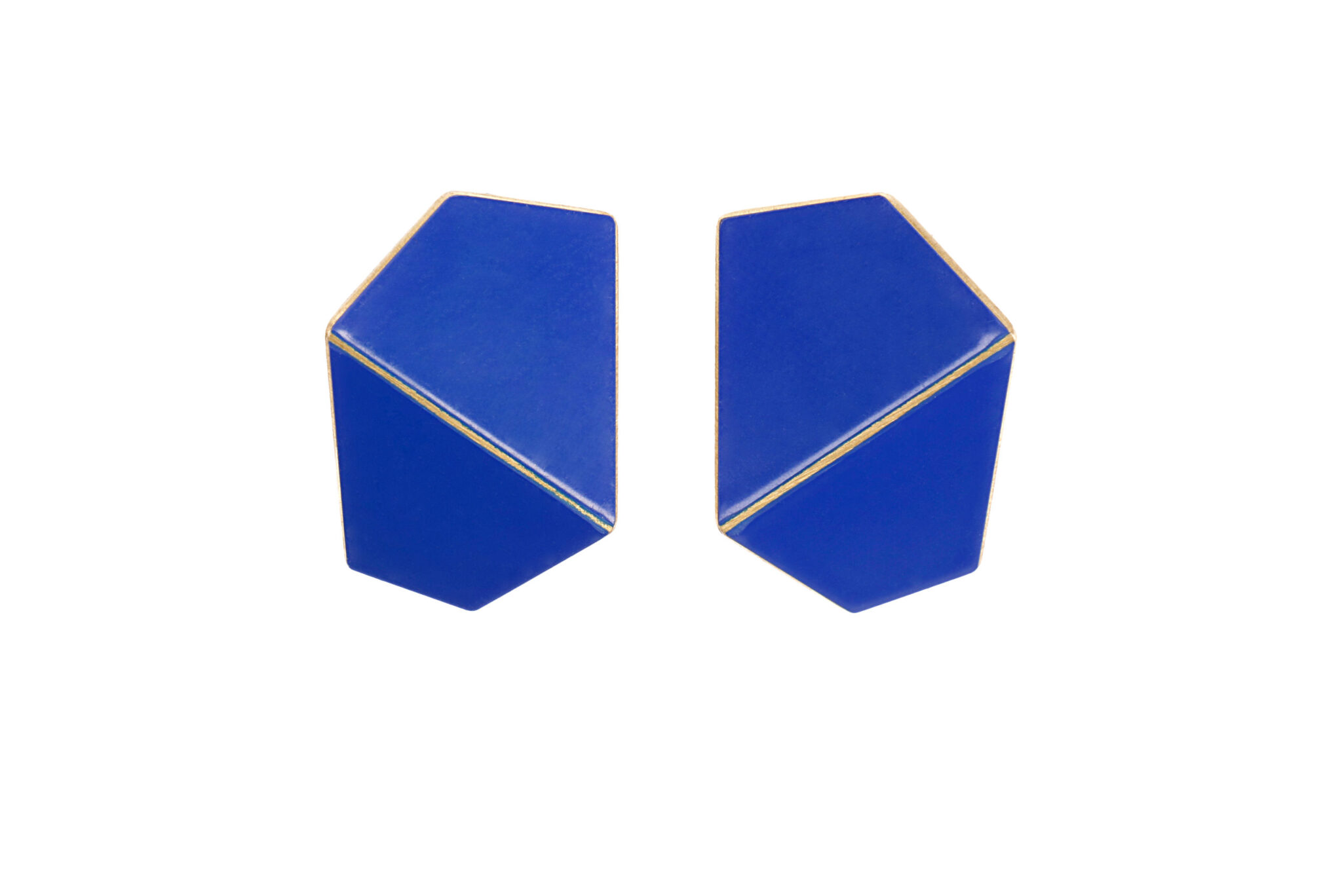 Lisa Kroeber Folded Wide kõrvarõngad – tumesinine