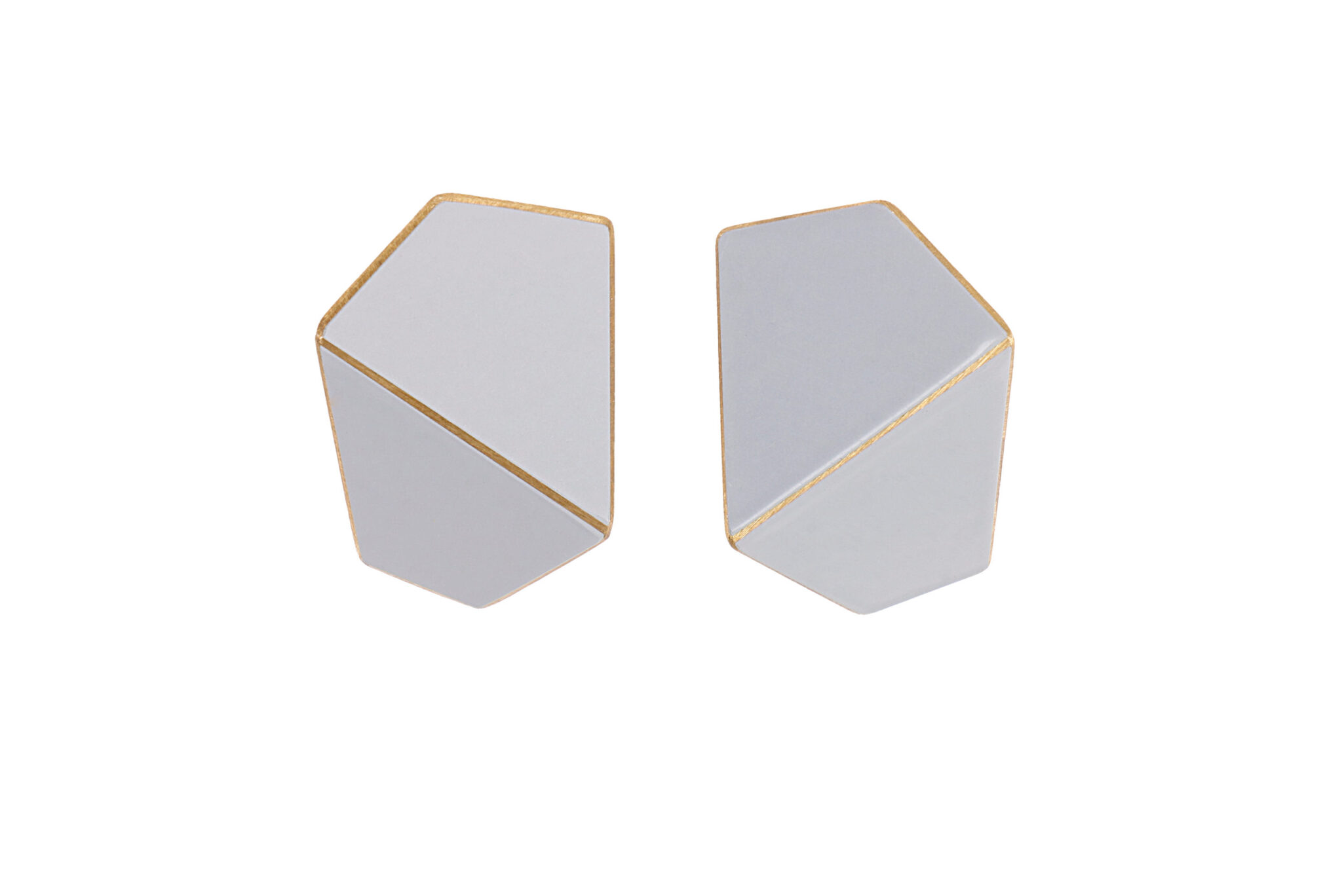 Lisa Kroeber Folded Wide kõrvarõngad – hall
