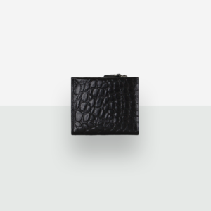 Lava Flow MINI TAAL nahast rahakott – must krokomustriga
