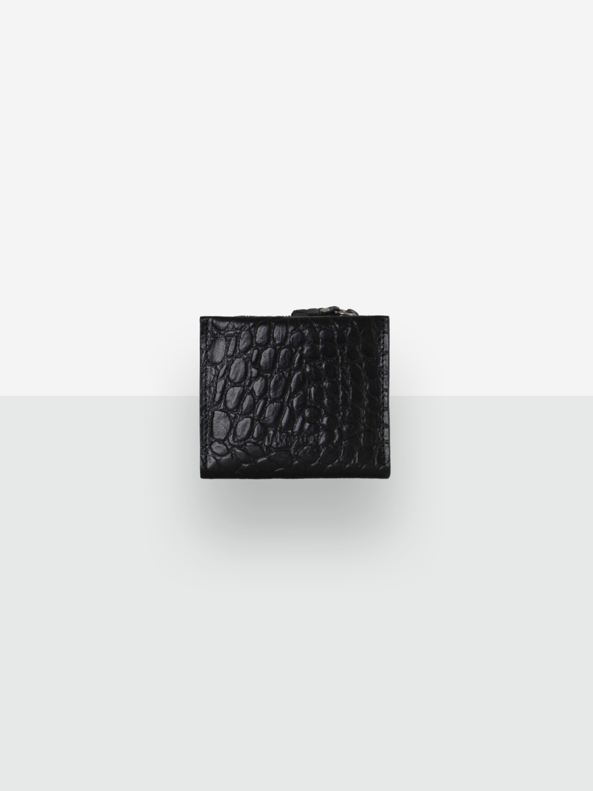 Lava Flow MINI TAAL nahast rahakott – must krokomustriga