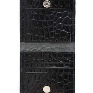 Classic Leather Wallet MINI TAAL – Black Croco