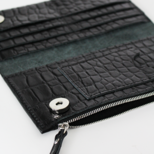 Classic Leather Wallet TAAL – Black Croco
