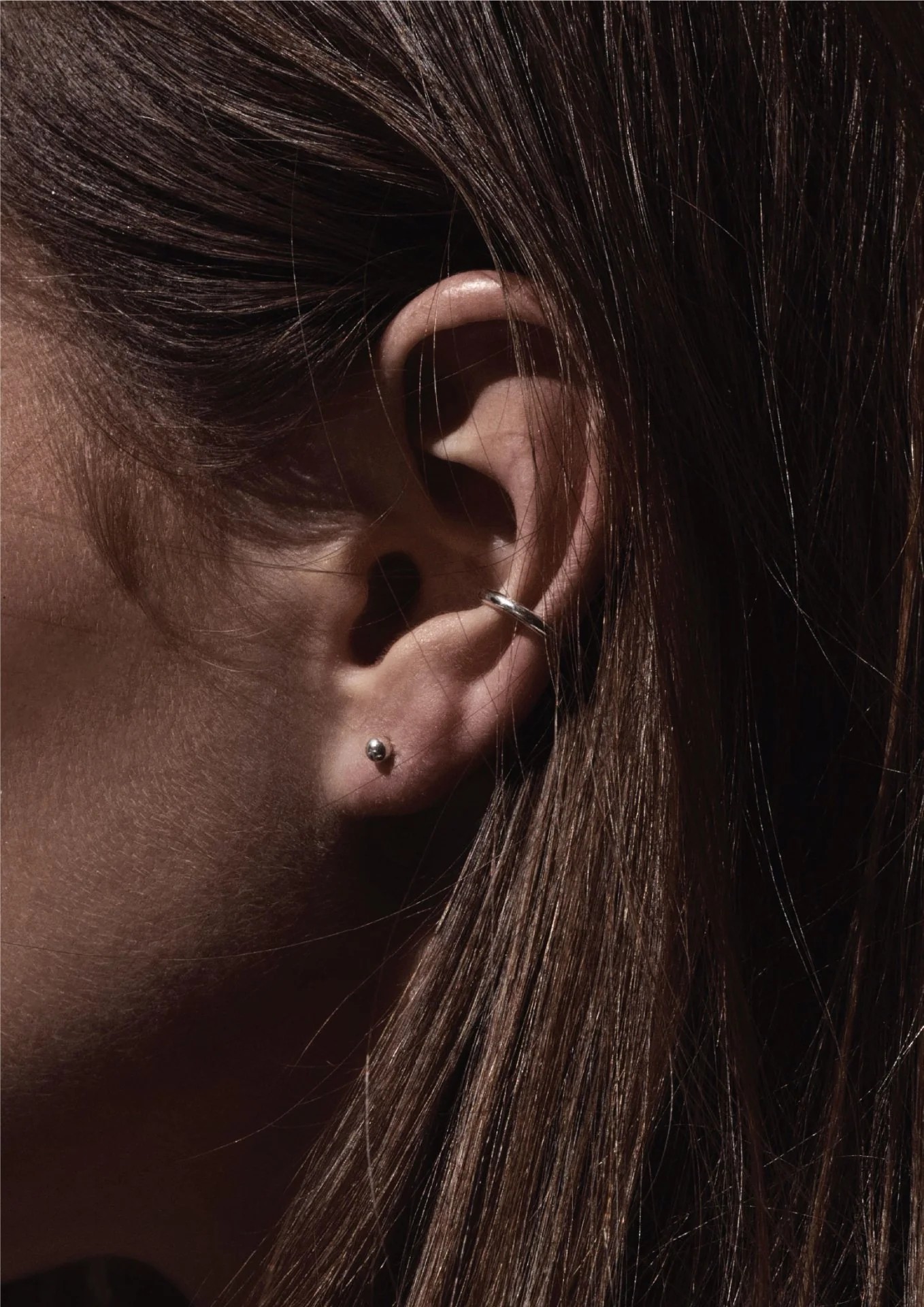 Line kõrvamansett (ear cuff) – hõbe - Pilt 3
