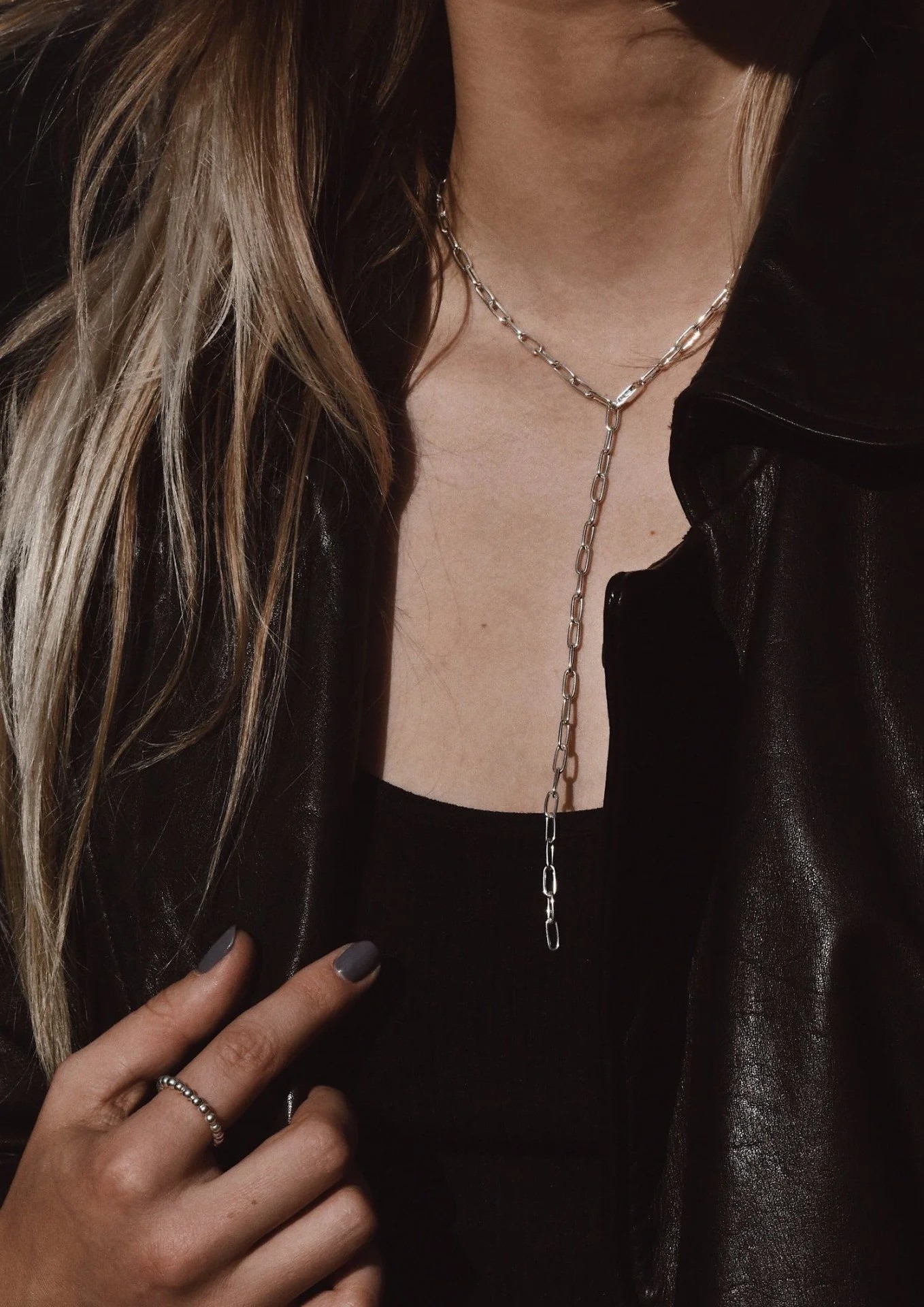 Paper Clip Y-kaelakee – hõbe - Pilt 4