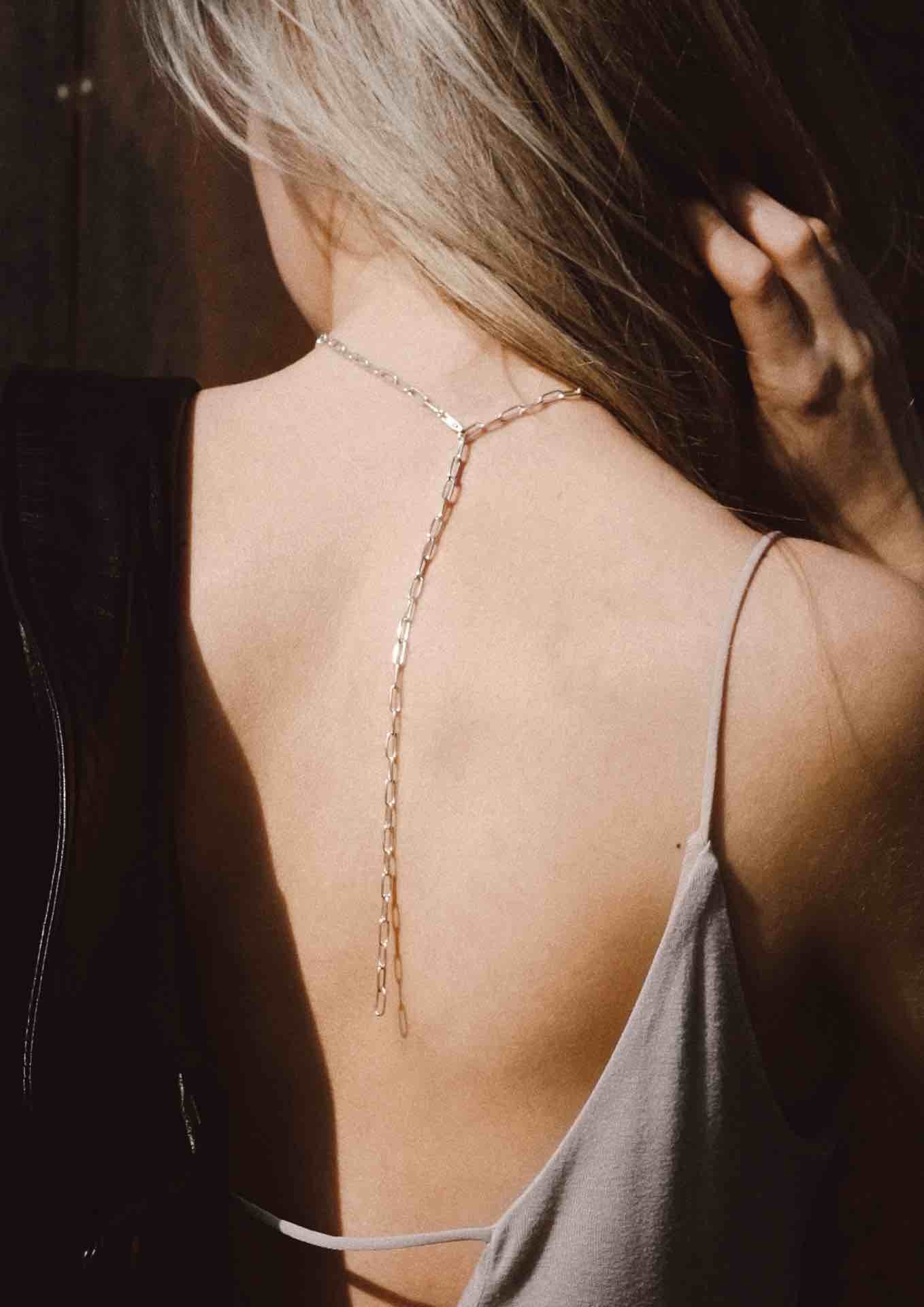 Paper Clip Y-kaelakee – hõbe - Pilt 6