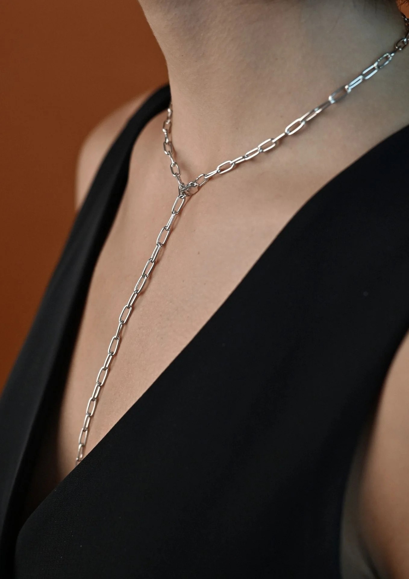 Paper Clip Y-kaelakee – hõbe - Pilt 11