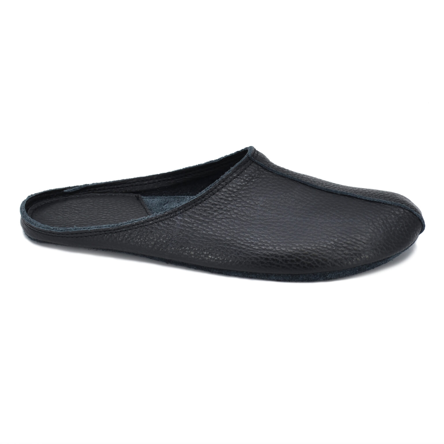 Sulbi taaskasutatud nahast sussid unisex – mustad
