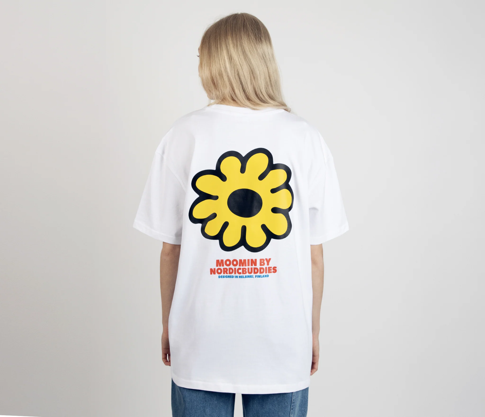 Muumitrolli „Flower“ T-särk unisex – valge - Pilt 3