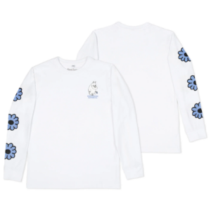 Muumitrolli „Flower“ pikkade varrukatega särk unisex – valge