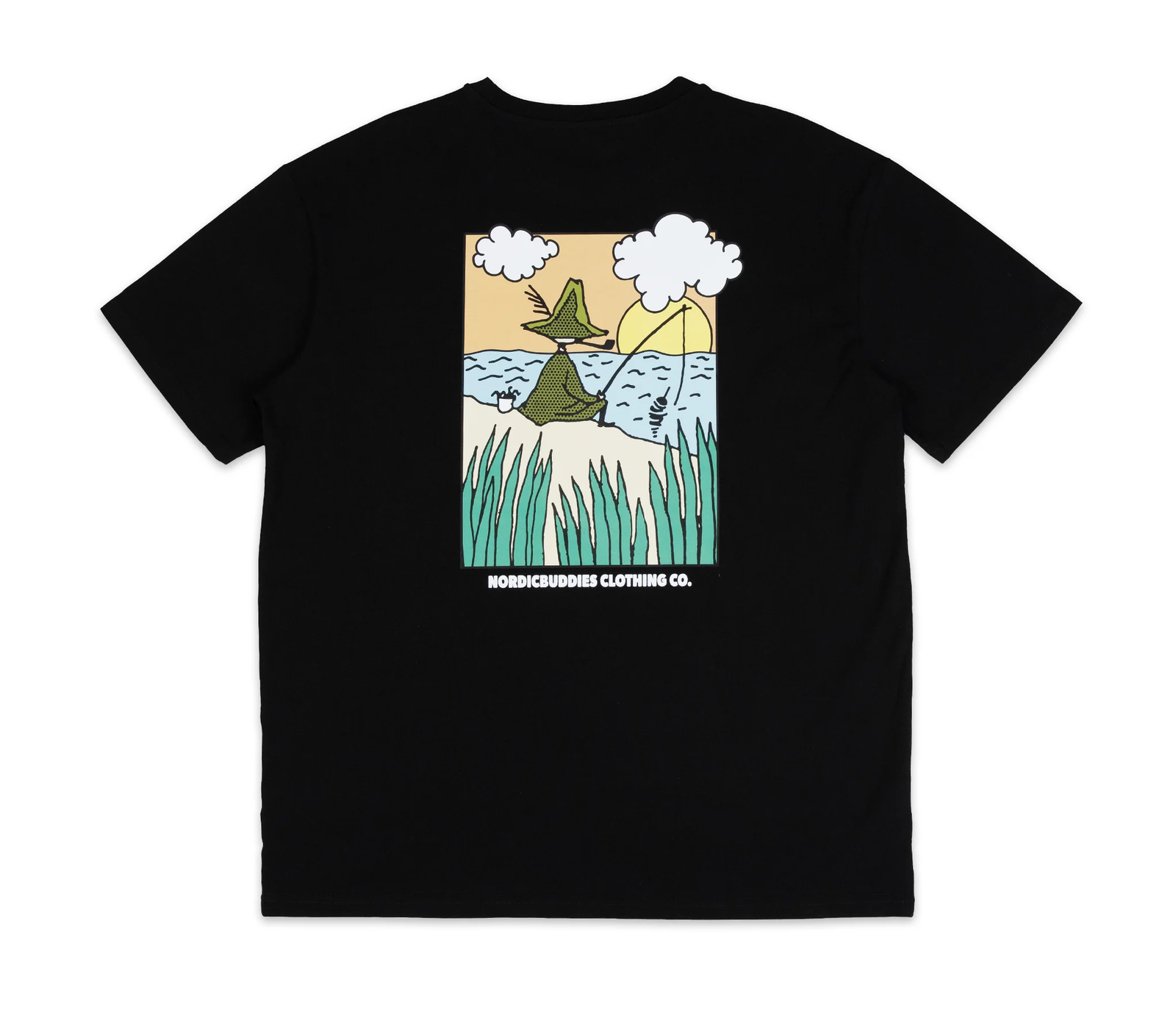Nuuskmumriku kalastaja T-särk unisex – must - Pilt 7
