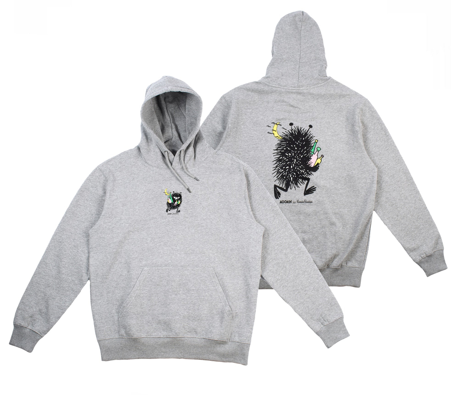 Stinky kapuutsiga pusa unisex – hall - Pilt 2