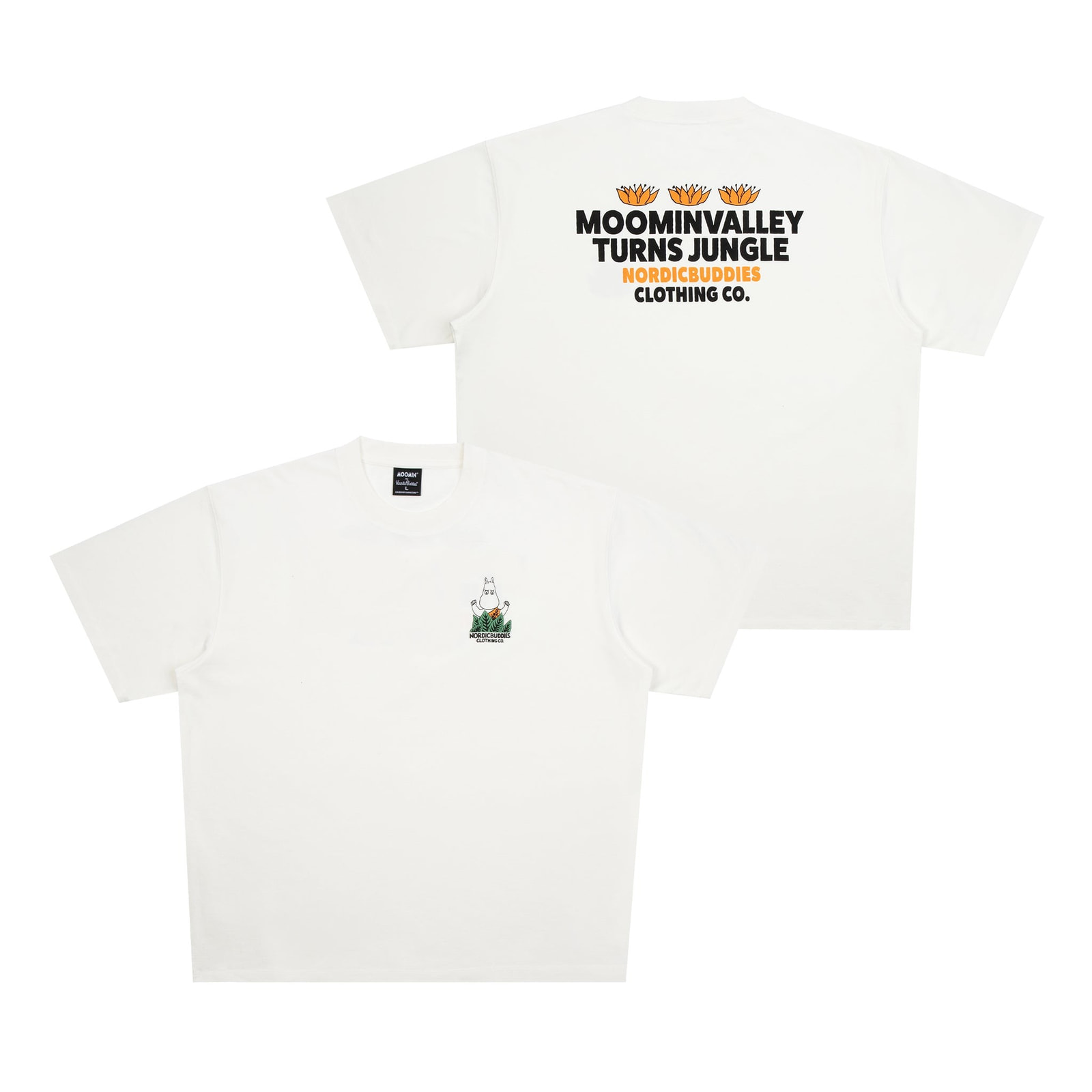 Muumi 80 Jungle T-särk unisex – valge - Pilt 8