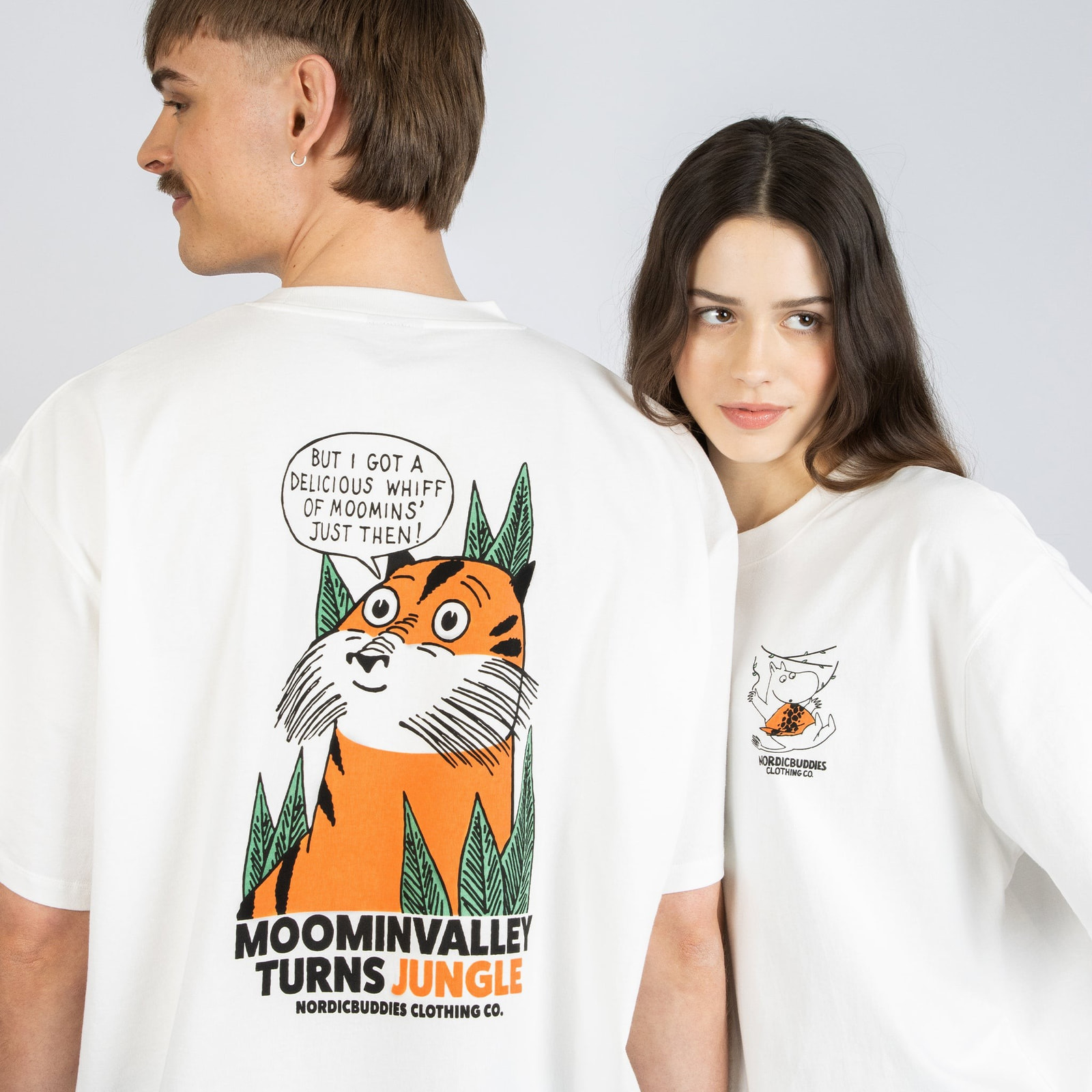 Muumi 80 Tiger T-särk unisex – valge