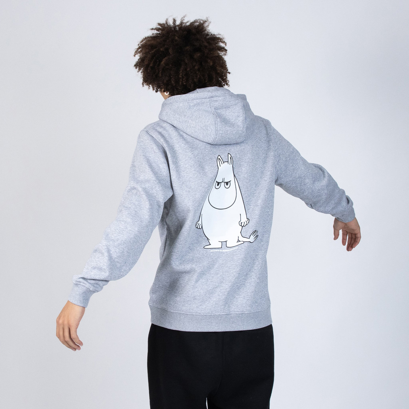 Muumitrolli „Temper“ kapuutsiga pusa unisex – hall - Pilt 2