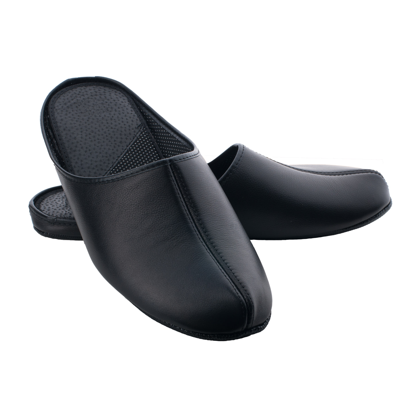Sänna nahast toasussid meestele – mustad - Pilt 2