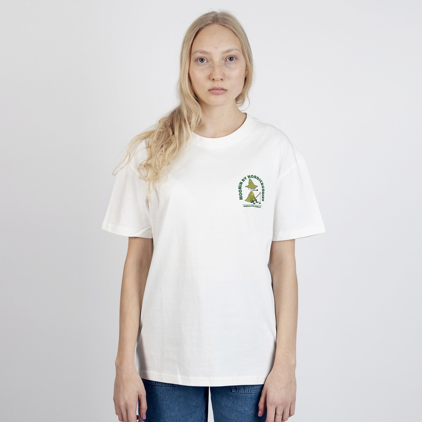 Nuuskmumriku kalastaja T-särk unisex – valge - Pilt 5