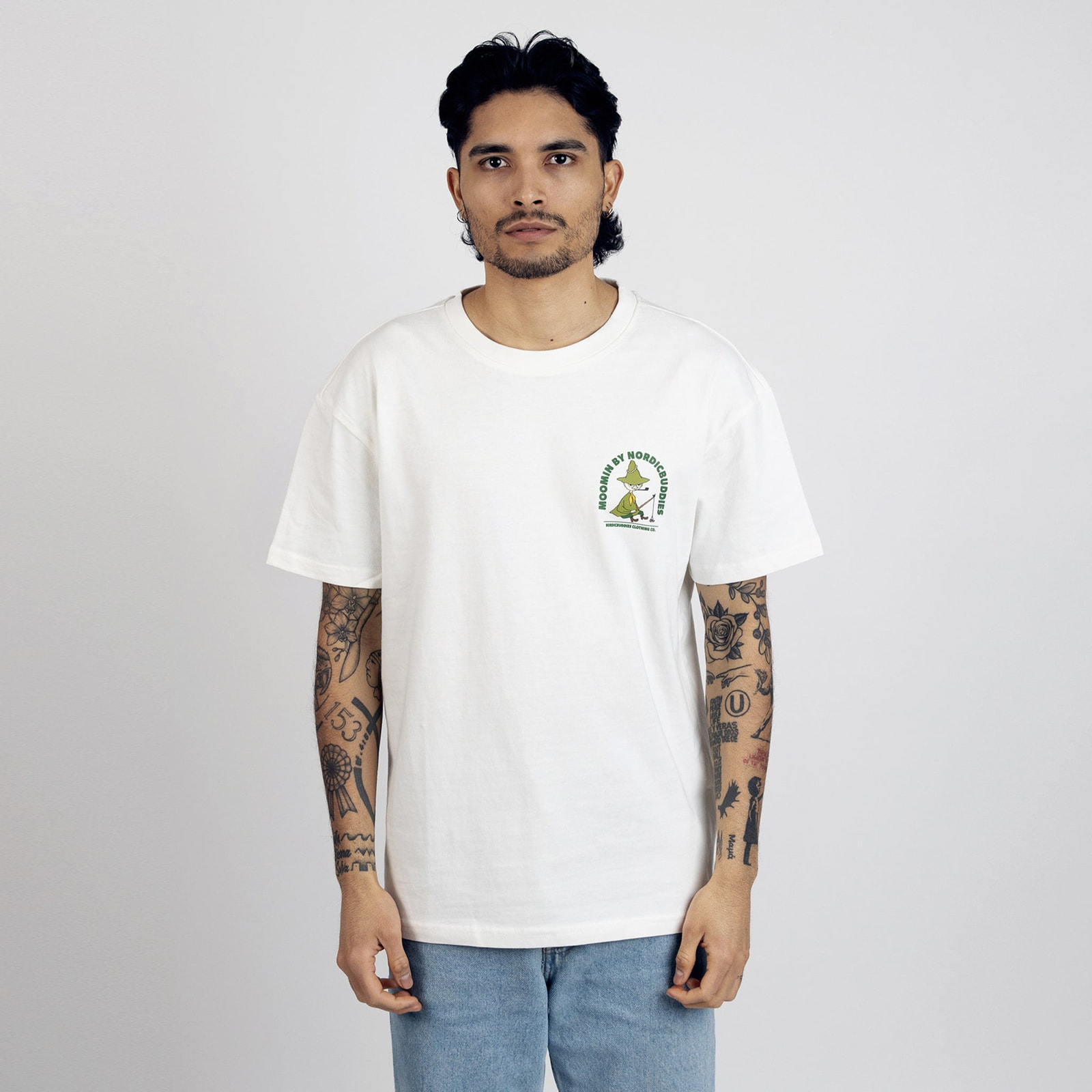 Nuuskmumriku kalastaja T-särk unisex – valge - Pilt 3