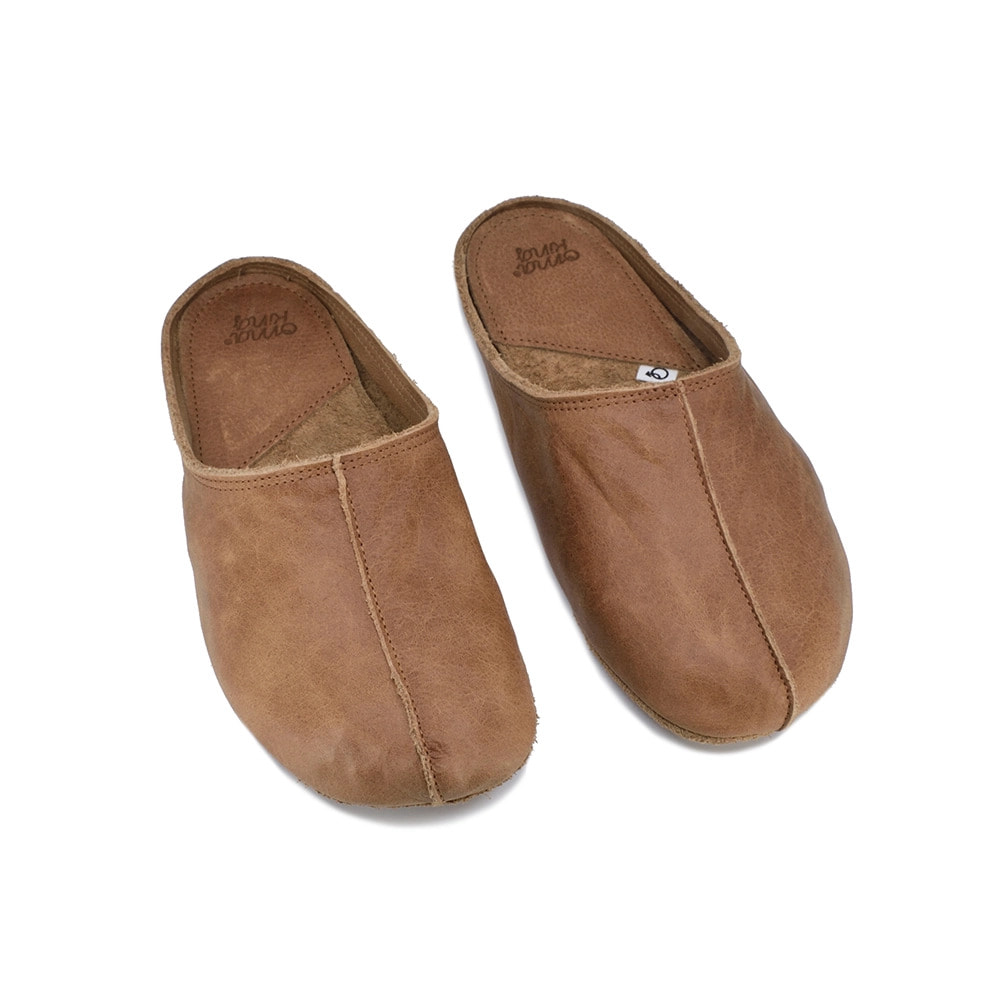 Sulbi taaskasutatud nahast sussid unisex – pruunid - Pilt 2
