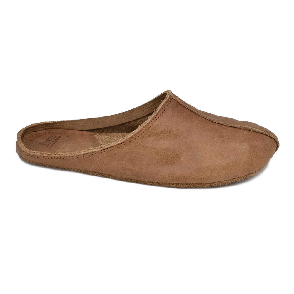 Sulbi taaskasutatud nahast sussid unisex – pruunid